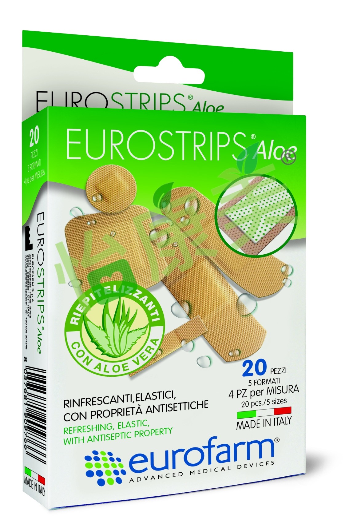 EUROSTRIPS Aloe Hypoallergenic Waterproof Bandage (mixed)