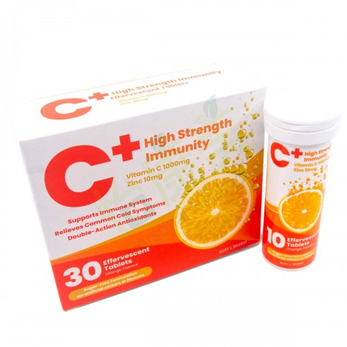 AWS360 C＋High Strength Immunity Effervescent Tablets (Vitamin C 1000mg + Zinc 10mg)