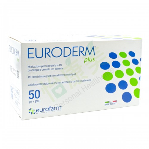 EURODERM® plus 6x9cm Sterile Post-operative Transparent Film Dressing (Made in Italy)