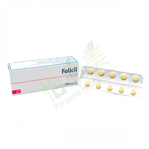 FOLICIL  Folic Acid 5mg (60 Tablets)