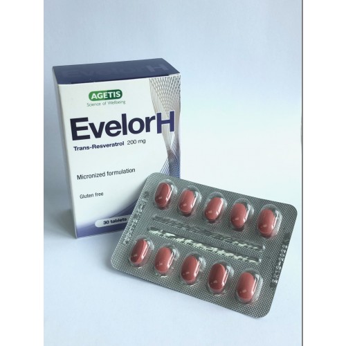 Evelor H (Trans-Resveratrol) 200mg Tablet 