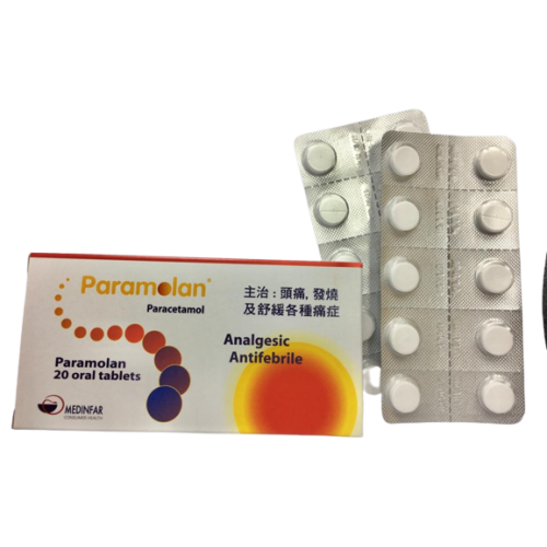 Paramolan Paracetamol 500mg tablet 20's